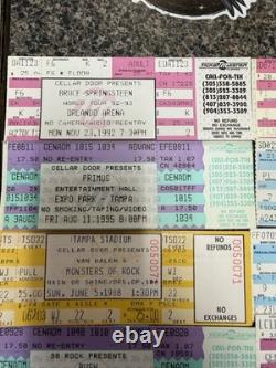 12 unused concert ticket lot megadeth primus springsteen halen etc 80's 90's