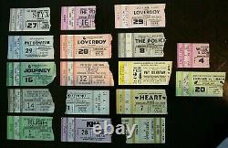 17 Vintage Rock Concert Ticket Stubs 1981-83 Police RUSH STYX Starship KISS