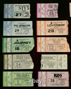 17 Vintage Rock Concert Ticket Stubs 1981-83 Police RUSH STYX Starship KISS