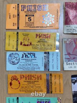 18 PHISH Vintage Ticket Stub Lot LA Concert Tour 1994-03 Crew Lot California