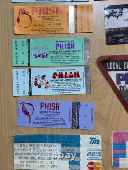 18 PHISH Vintage Ticket Stub Lot LA Concert Tour 1994-03 Crew Lot California