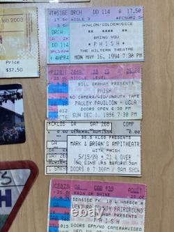 18 PHISH Vintage Ticket Stub Lot LA Concert Tour 1994-03 Crew Lot California
