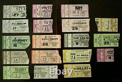 18 Vintage Rock Concert Ticket Stubs 1981-83 Police RUSH STYX Prince Heart KISS