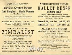 1937 Rachmaninoff Concert Program/Ticket Stub COLUMBUS OHIO