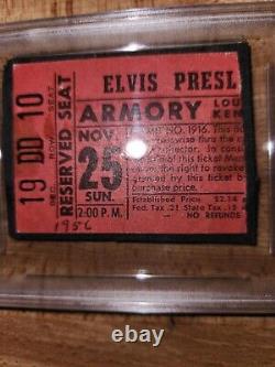 1956 Elvis Presley Concert Ticket Stub Louisville Psa Authentic Nov 25, 1956
