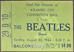 1964 Atlantic City Convention Beatles Slabbed Concert Ticket Authenticated iCert