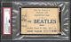 1964 Beatles Atlantic City Concert Ticket Stub Psa 2 (mk) August 30th Vintage