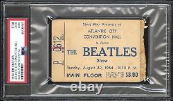 1964 Beatles Atlantic City Concert Ticket Stub PSA 2 (MK) August 30th Vintage