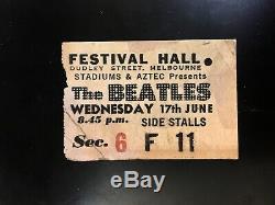 1964 Beatles Melbourne Concert Ticket Stub