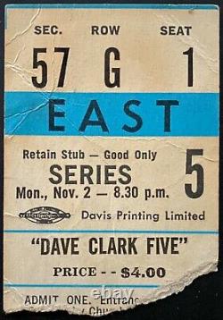 1964 Dave Clark Five Concert Ticket Stub British Invasion Maple Leaf Gardens VTG