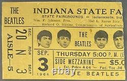 1964 Indiana State Fairground Beatles Slabbed Concert Ticket Authenticated iCert