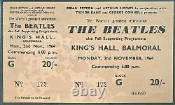 1964 The Beatles Concert Ticket Kings Hall Balmoral Ireland iCert Authentic