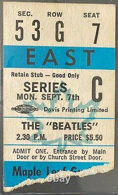 1964 Vintage Beatles Concert Ticket Stub Maple Leaf Gardens Authenticated