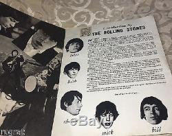 1965 Rolling Stones Concert Ticket Stub & Program Souvenir Rock Roll Magazine