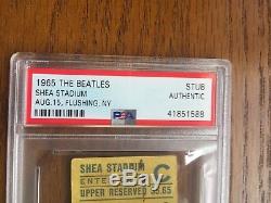 1965 The Beatles Concert Ticket Stub Shea Stadium PSA Authentic Encapsulated