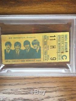 1965 The Beatles Concert Ticket Stub Shea Stadium PSA Authentic Encapsulated
