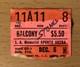 1965 The Rolling Stones Los Angeles Sports Arena Concert Ticket Stub Mick Jagger