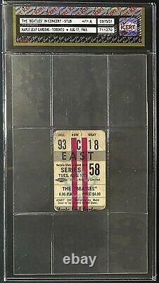 1965 Vintage Beatles Concert Ticket Stub Maple Leaf Gardens Authenticated