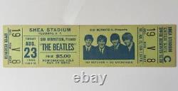1966 Beatles At Shea Stadium Concert Full Ticket 8/23/1966