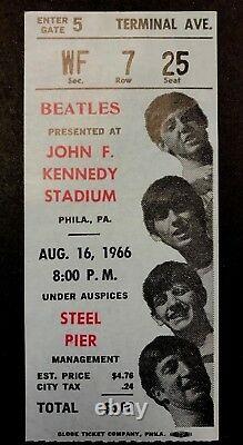 1966 Beatles Concert Ticket Stub + Mailer U. S. Tour JFK Stadium Philadelphia