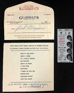 1966 Beatles Concert Ticket Stub + Mailer U. S. Tour JFK Stadium Philadelphia