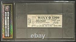 1966 Cleveland Stadium Beatles Slabbed Concert Ticket Authenticated iCert