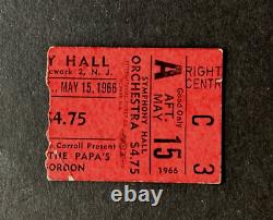 1966 MAMAS & THE PAPAS / PETER & GORDON Concert Ticket Stub NEWARK NEW JERSEY NJ