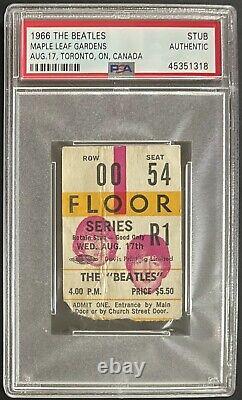 1966 Maple Leaf Gardens The Beatles Slabbed Concert Ticket Authenticated PSA