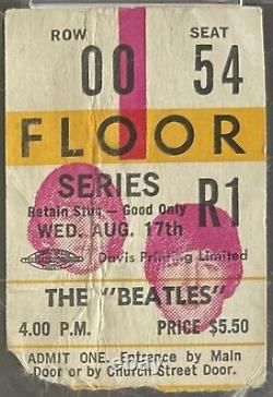 1966 Maple Leaf Gardens The Beatles Slabbed Concert Ticket Authenticated PSA