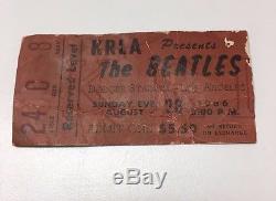 1966 THE BEATLES Concert Ticket Stub 1966 DODGER STADIUM LOS ANGELES CA USA