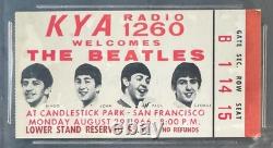 1966 The Beatles Candlestick Park Final Concert Ticket Stub iCert 5 EX McCartney