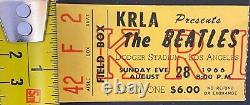 1966 The Beatles Dodger Stadium Concert Program Ticket Stub Pinback Button