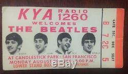 1966 The Beatles at Candlestick Park Concert Ticket Stub Last Official Concert