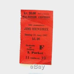 1967 Jimi Hendrix Concert Ticket Stub