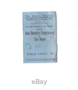 1967 Jimi Hendrix Dome Brighton U. K Concert Ticket Stub