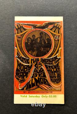1967 MOBY GRAPE / ELECTRIC FLAG BG-77 Concert Ticket Stub FILLMORE SAN FRANCISCO