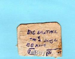 1968 Janis Joplin Big Brother BB King concert ticket stub Generation Club NY