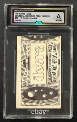 1968 The Doors Concert Ticket Stub Toronto's Coliseum CNE Grounds iCert A Vtg