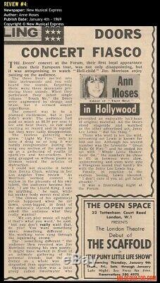 1968 The Doors Los Angeles Forum Concert Ticket Stub Jim Morrison The End Coln