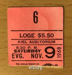 1968 The Doors Waiting For Sun Tour St. Louis Concert Ticket Stub Jim Morrison