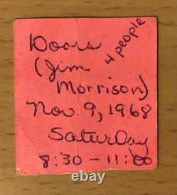 1968 The Doors Waiting For Sun Tour St. Louis Concert Ticket Stub Jim Morrison