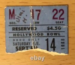 1968 The Jimi Hendrix Experience Hollywood Bowl Concert Ticket Stub Purple Haze