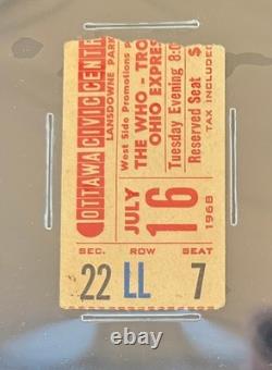 1968 The Who Ottawa Civic Centre Concert Ticket Stub iCert Authenticated