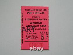 1969 ATLANTA POP FESTIVAL Original CONCERT TICKET STUB Led Zeppelin, Joplin