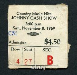 1969 Johnny Cash Country Music Concert Ticket Scranton PA Catholic Youth Center