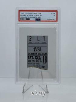 1969 Led Zeppelin Concert Ticket Stub Detroit Olympia Stadium Oct 18 Violin Bow