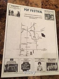 1969 SEATTLE POP FESTIVAL Concert Ticket Stub & Flyer ZEPPELIN DOORS SANTANA