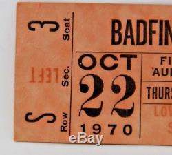 1970 Badfinger Concert Ticket Stub Unused Mega Rare October 22nd Auditorium