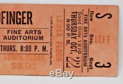 1970 Badfinger Concert Ticket Stub Unused Mega Rare October 22nd Auditorium