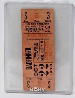 1970 Badfinger Concert Ticket Stub Unused Mega Rare October 22nd Auditorium